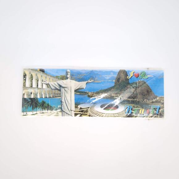 I Love Rio De Janeiro Brazil Panoramic Rectangular Metal Magnet - New / Sealed - Picture 1 of 9